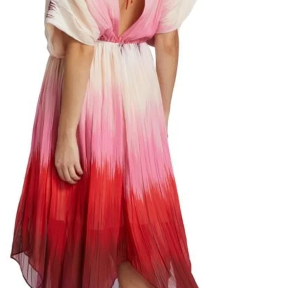 Pink and White Asymmetrical Midi Skirt for Cocktail Events - Picture 6 of 8